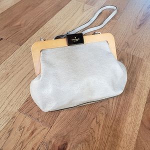 Kate Spade Beige Wooden Frame Shoulder Bag
